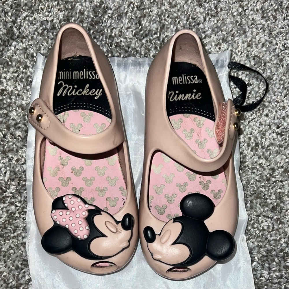 Mini Melissa Minnie and Mickey Mouse Shoes - SZ 7